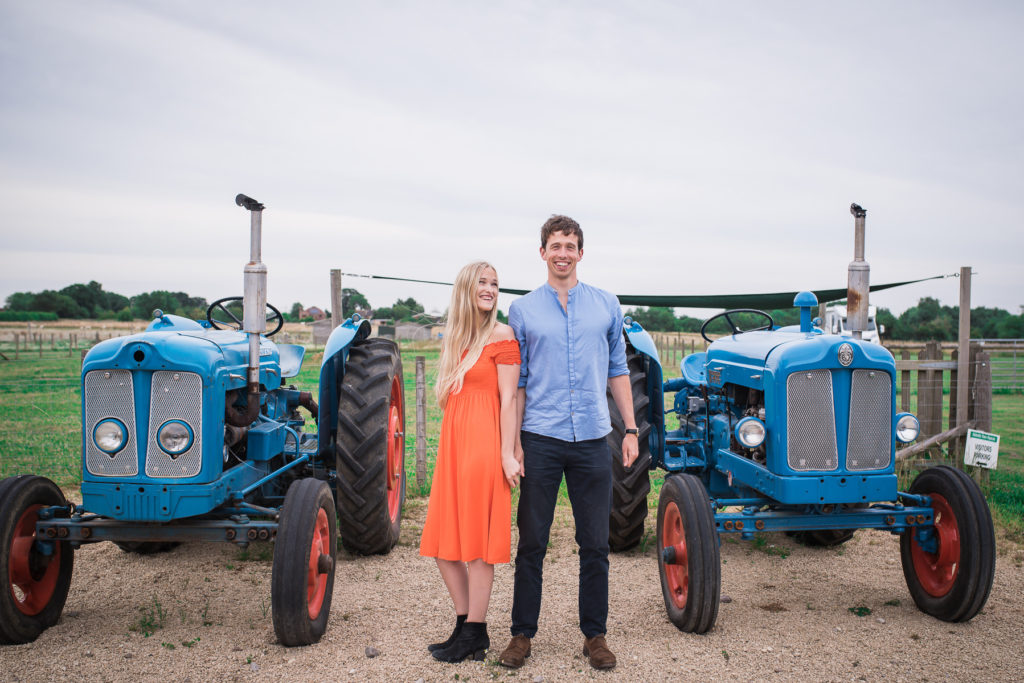 couple with tractors